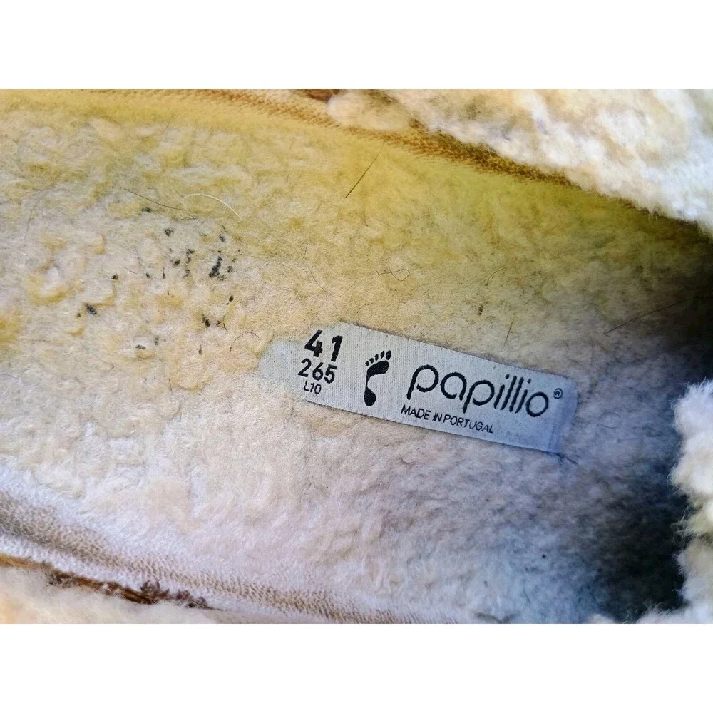 Birkenstock Papillio Boston Big Buckle Shearling Eggshell EU41 Ladies 10 Clog
